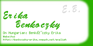 erika benkoczky business card